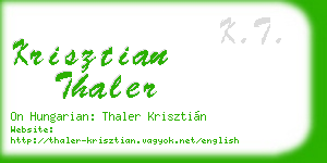 krisztian thaler business card