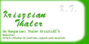 krisztian thaler business card